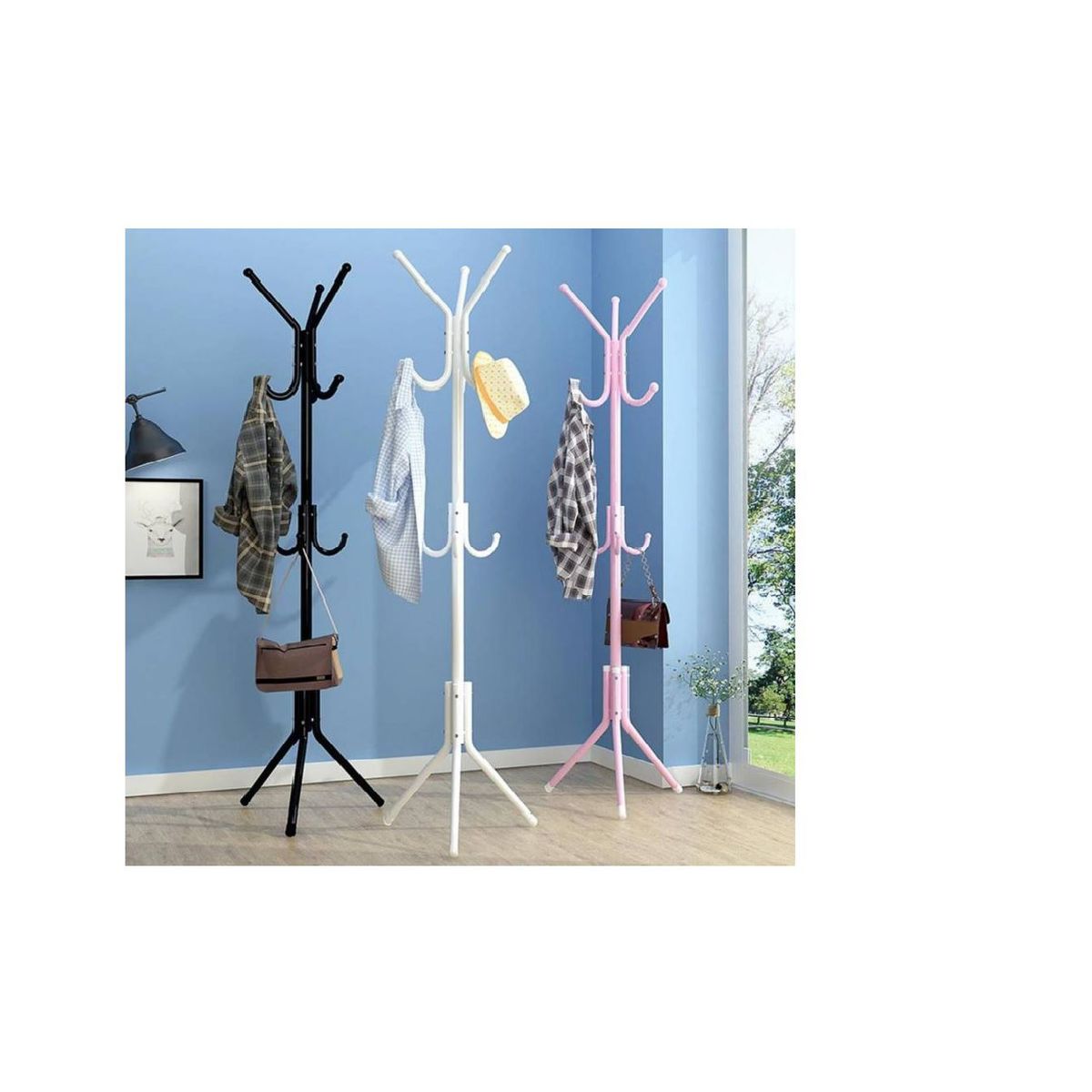 GENERICO - Perchero de Pie Colgador Organizador de Metal