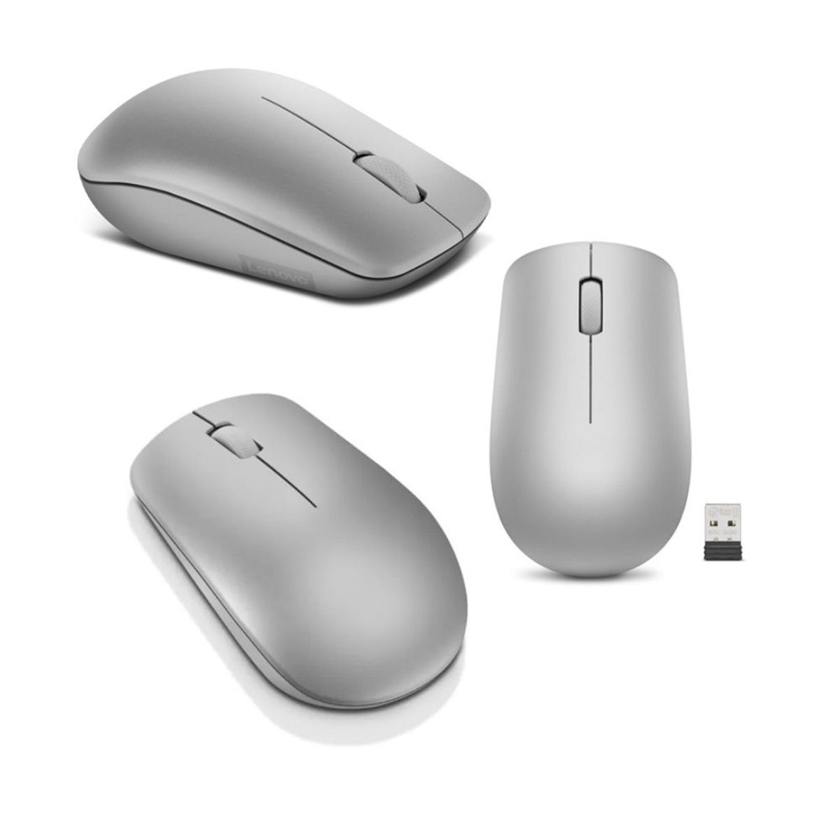LENOVO - Mouse Inalambrico Lenovo 530  Ambidextro 1200 DPI Color Gris Platino.