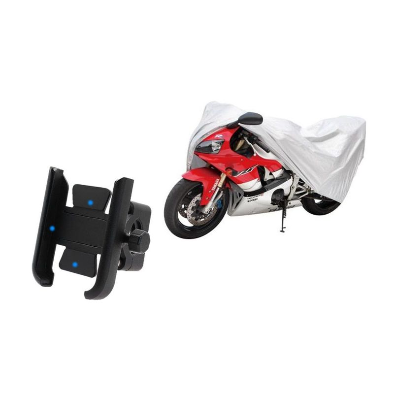 GENERICO - Soporte de celular para moto o bici mas cobertor