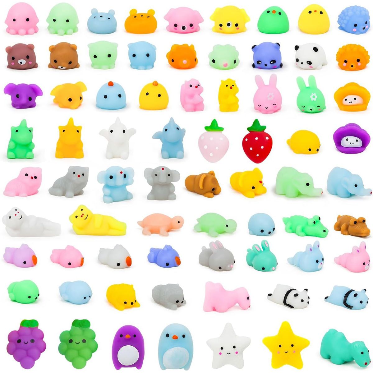 GENERICO - 72 Piezas Mochi Squishy Toys, Kawaii
