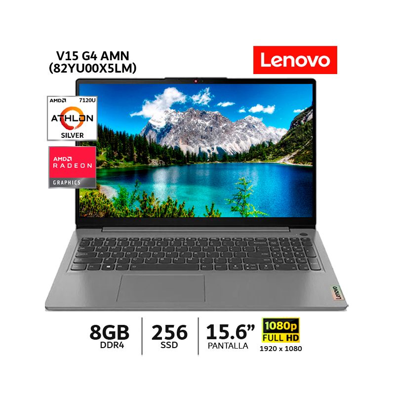 LENOVO - Laptop Lenovo Athlon Silver 7120U 8GB RAM 256GB SSD 156 FHD WIND 82YU00X5LM
