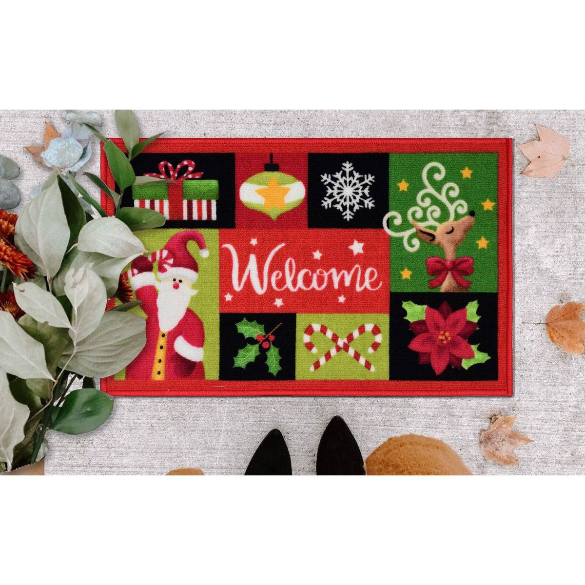 GENERICO - Limpiapiés Navideño 76x44cm