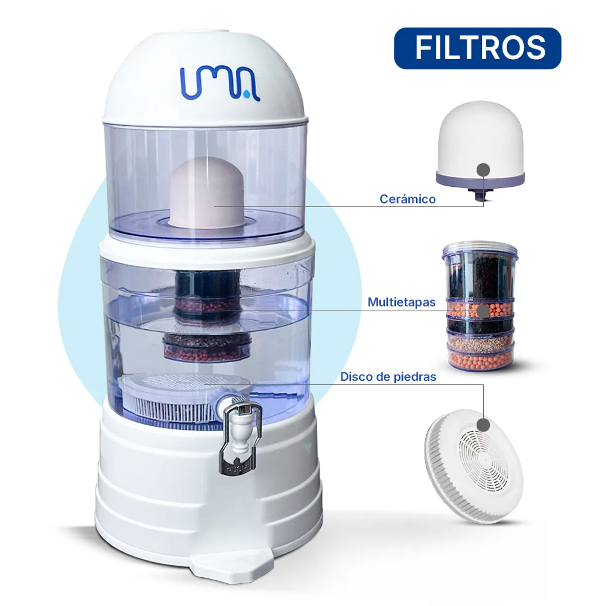 GENERICO - Filtro purificador de agua Bidon de 14 litros YAKUA
