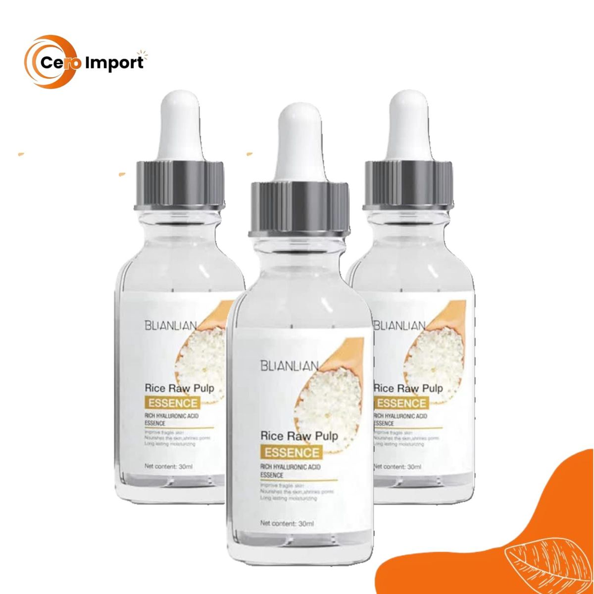 BIOAQUA - PACK 3 SERUM DE ARROZ ACLARANTE 30ML