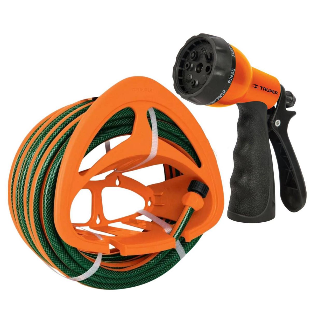 TRUPER - Manguera de Riego 20 Metros + Pistola de riego + Porta manguera