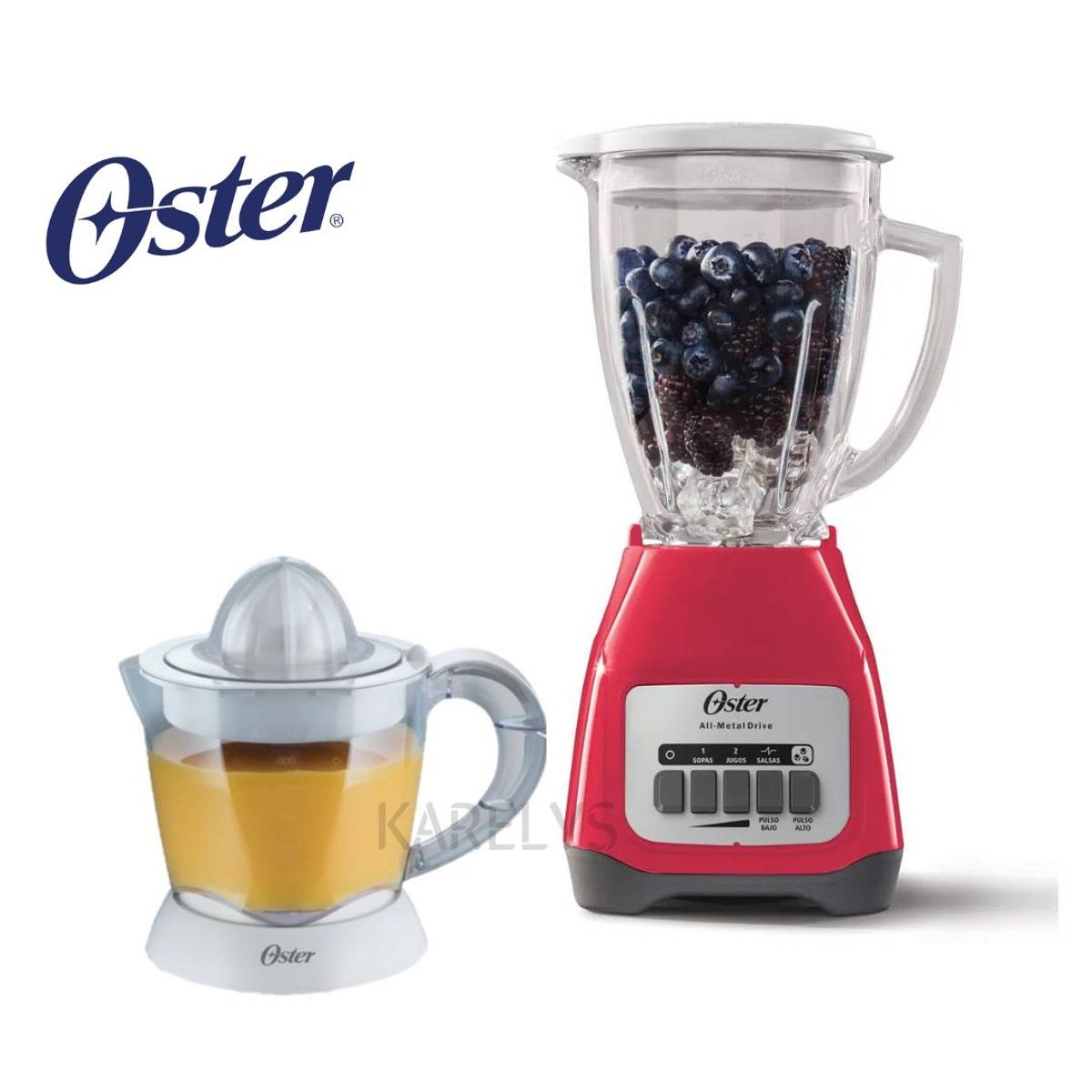 OSTER - COMBO Oster Licuadora 2 Velocidades + Exprimidor de Cítrico 1 Lt