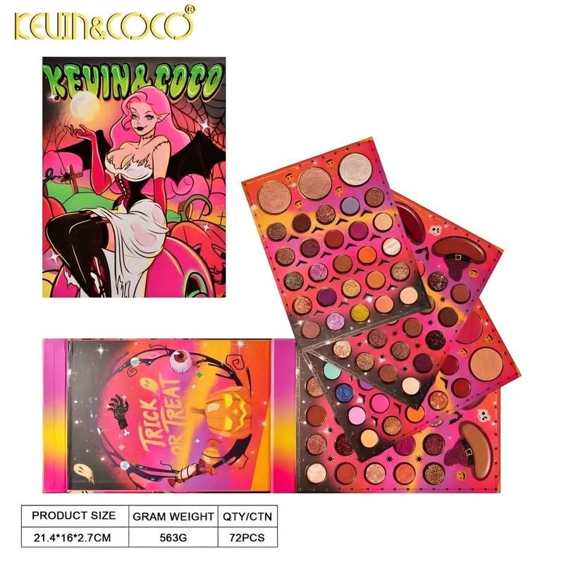 GENERICO - PALETA DE SOMBRAS PARA OJOS 4 CUERPOS - VAMPIRA HALLOWEEN