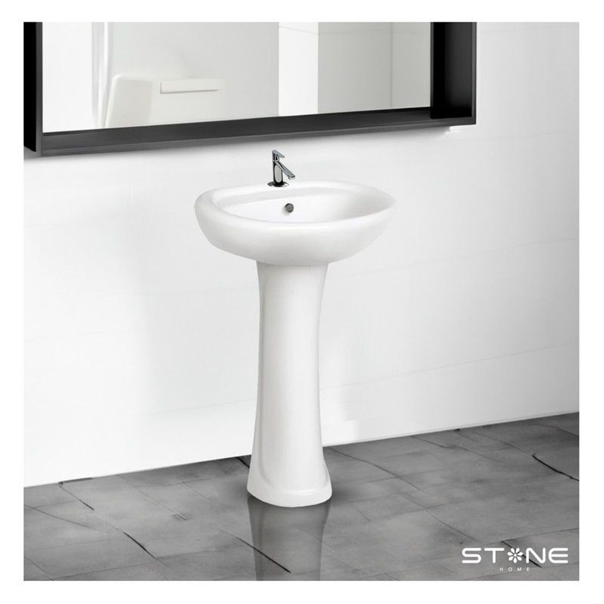 STONE - LAVATORIO ESSENCE CPEDESTAL BLANCO STONE