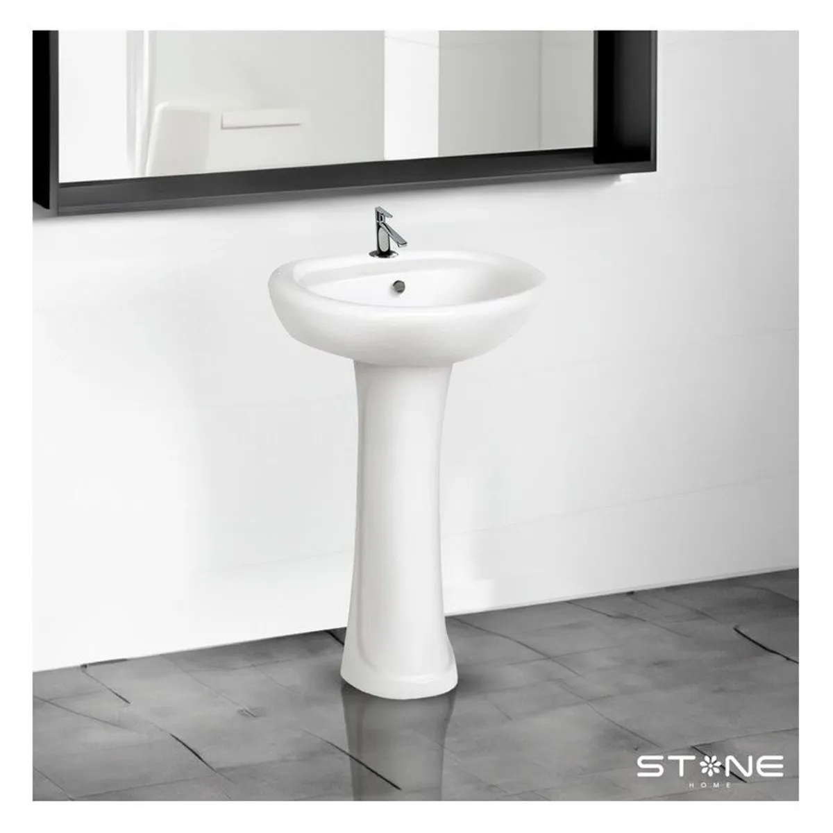 STONE - LAVATORIO ESSENCE CPEDESTAL BLANCO STONE