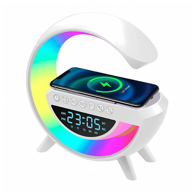 SASARU - Parlante G 3 en 1 con Cargador Inalámbrico RGB - Blanco