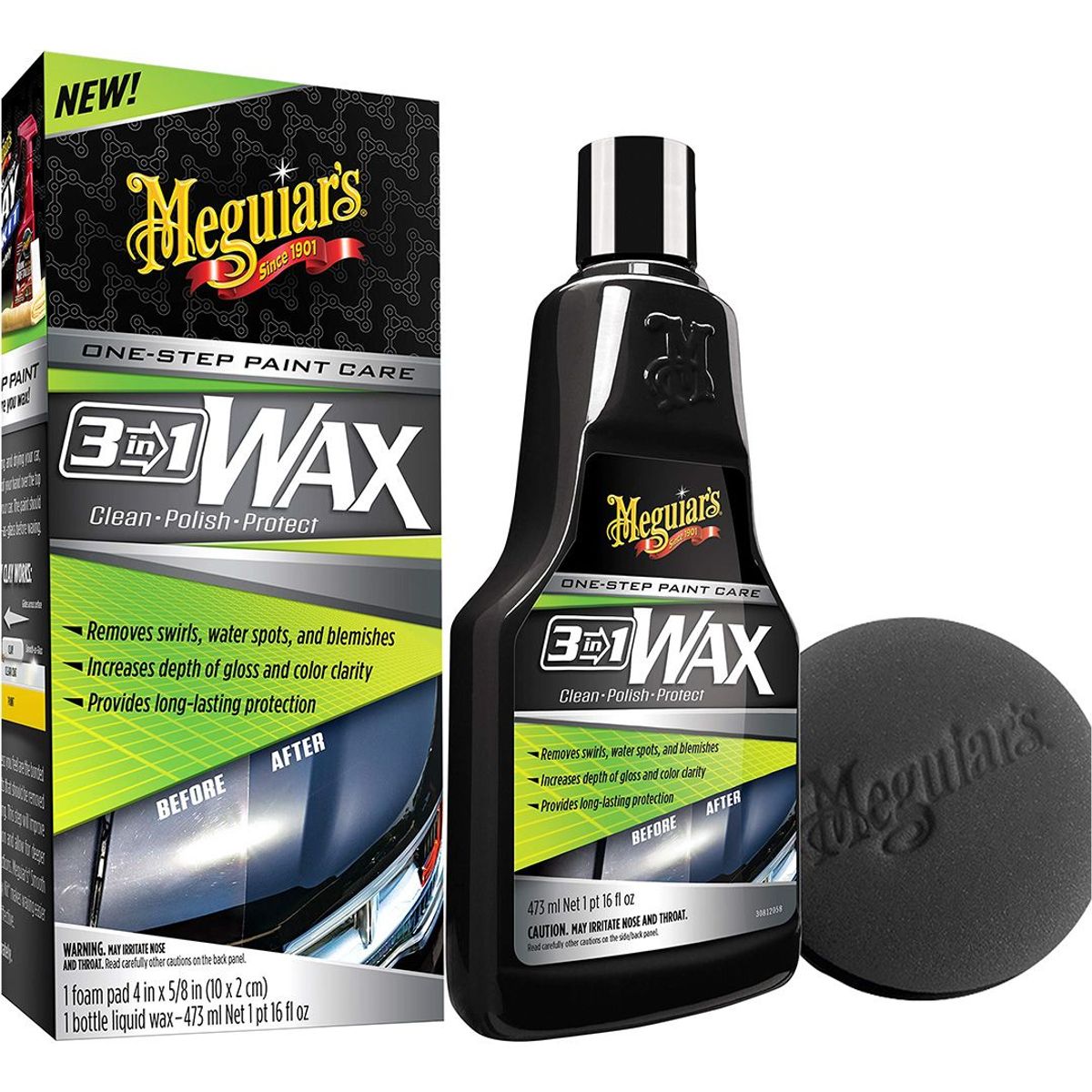 MEGUIARS - Meguiars G1910 Cera 3-En-1 Pule Abrillanta y Protege