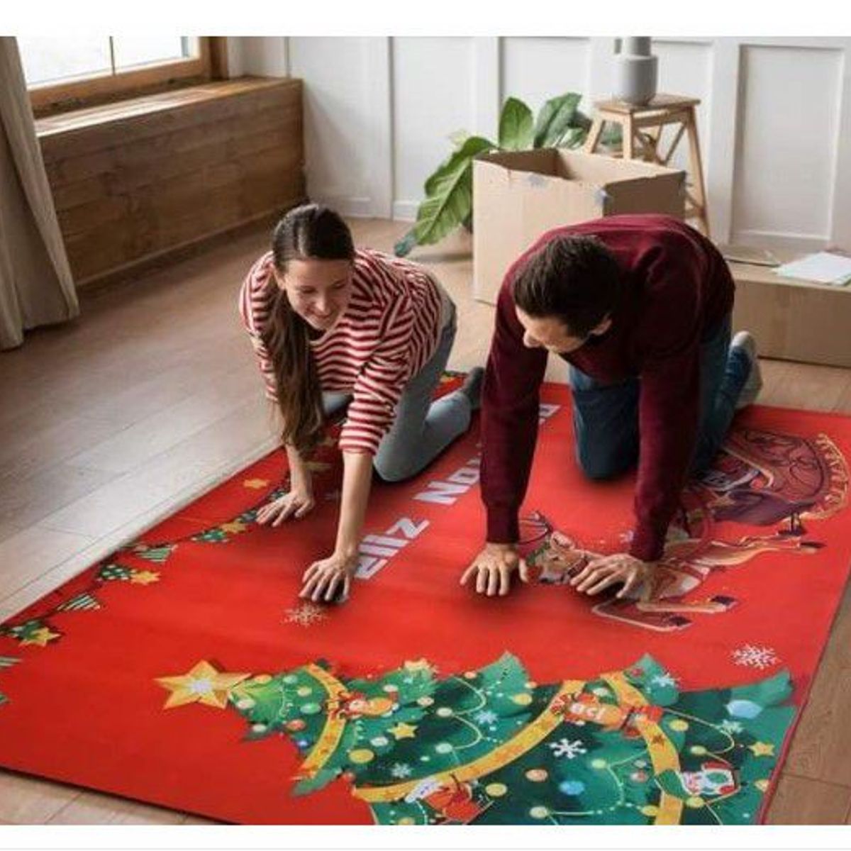 GENERICO - Alfombra Navideña GRANDE Y DE CALIDAD  DECORATIVO