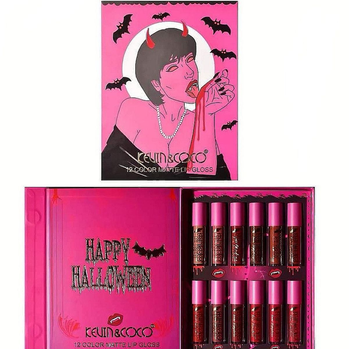 GENERICO - LABIALES LIQUIDOS MATE - BOX HALLOWEEN
