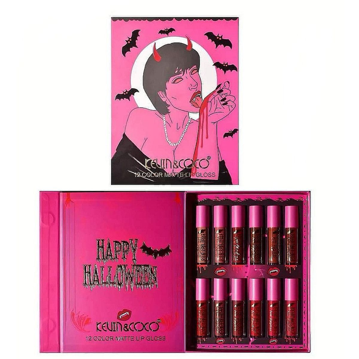 GENERICO - LABIALES LIQUIDOS MATE - BOX HALLOWEEN