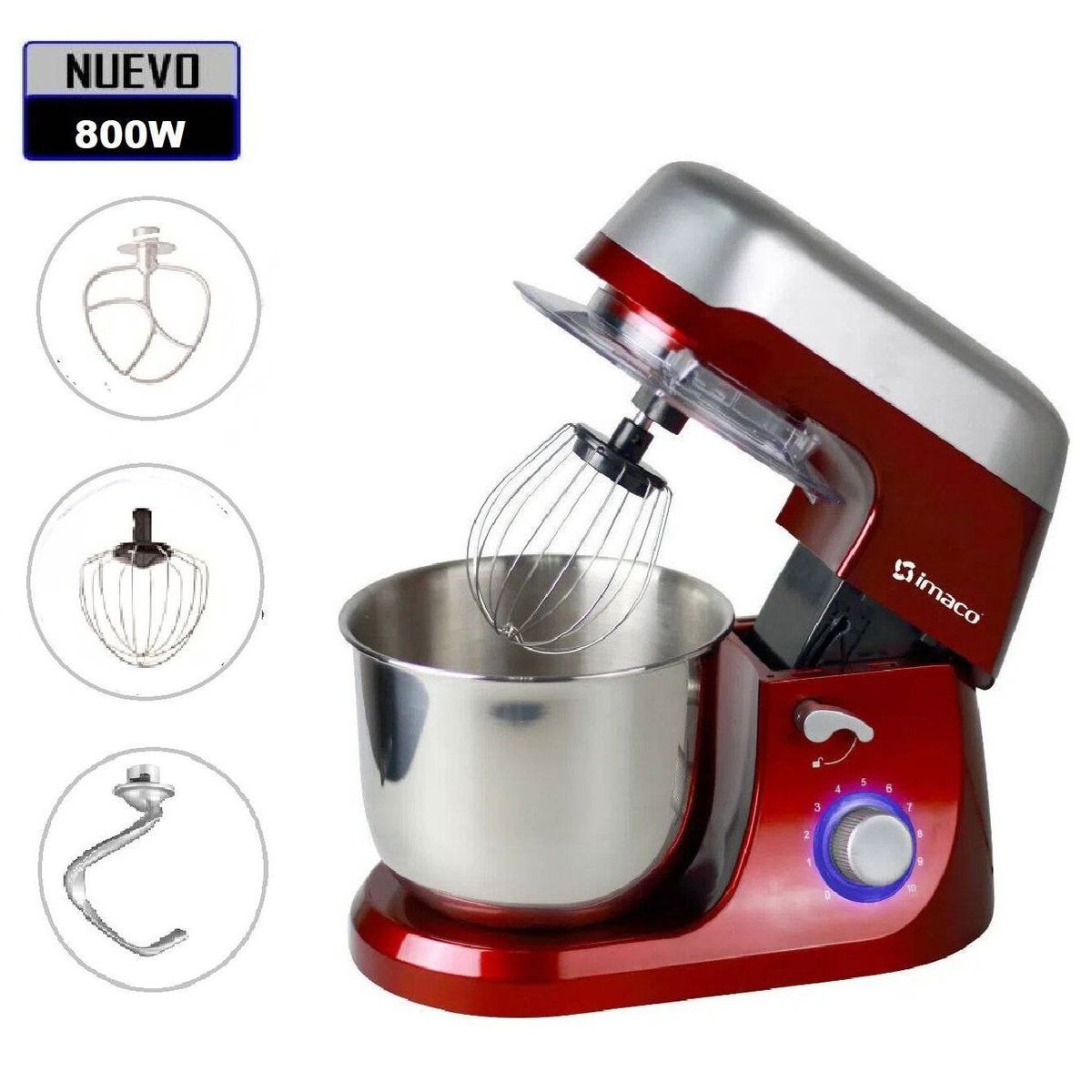 IMACO - Batidora Pedestal Imaco SM800P Rojo 800W