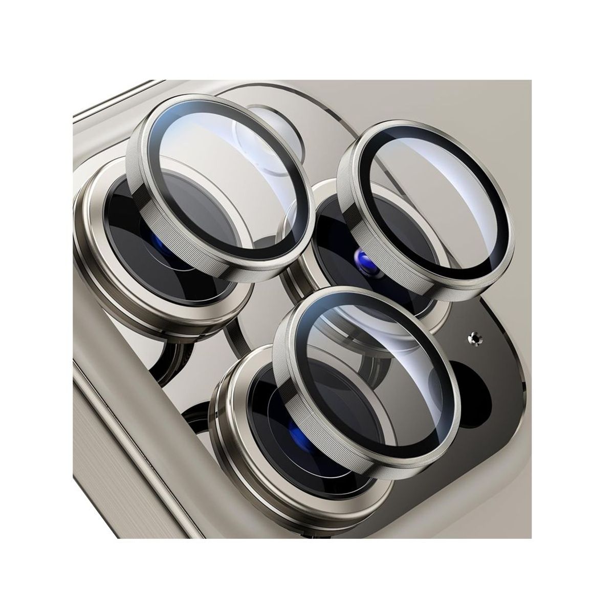 GENERICO - Protector de Cámara Individual para iPhone 15 Pro /15 Pro Max -Titanio