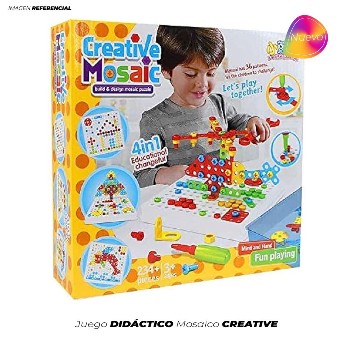 GENERICO - Juego didáctico Mosaico Creative 234 PCS