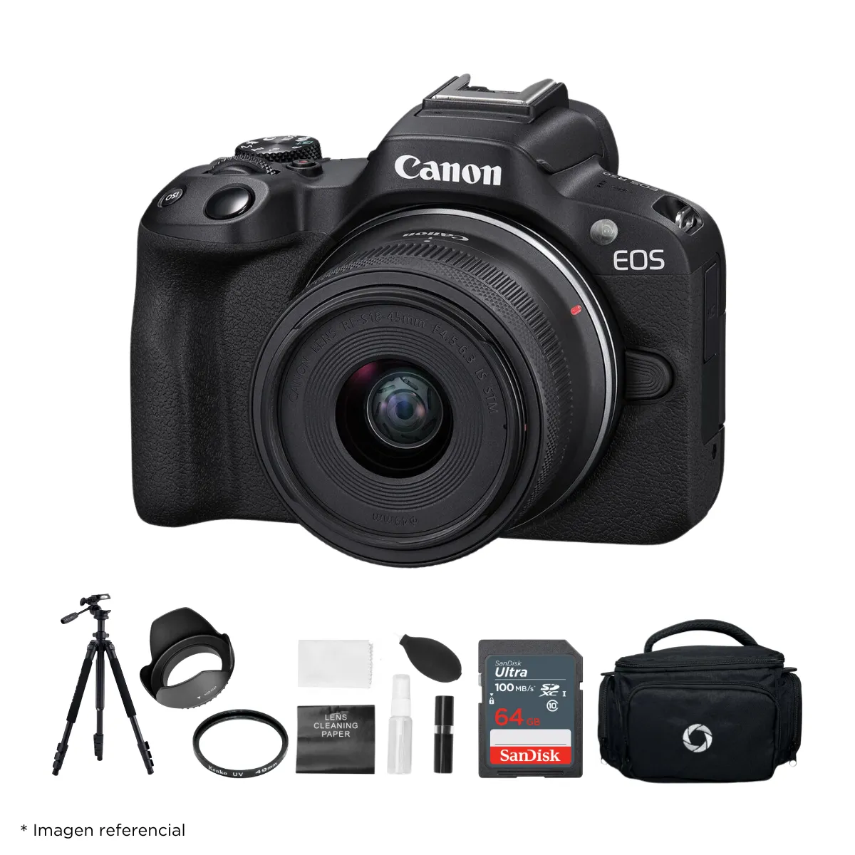 CANON - Cámara Mirrorless EOS R50 Lente RF S 18-45mm Kit Ultimate