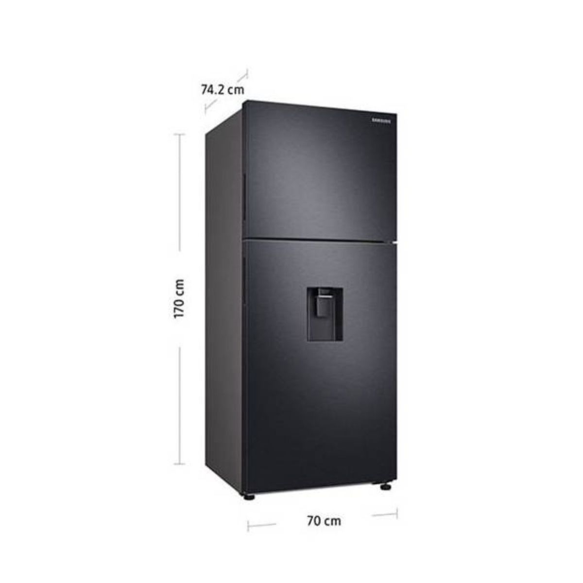 SAMSUNG - Refrigeradora Samsung Top Freezer con Flex Crisper 416 Lts RT44A6620B1 - Black