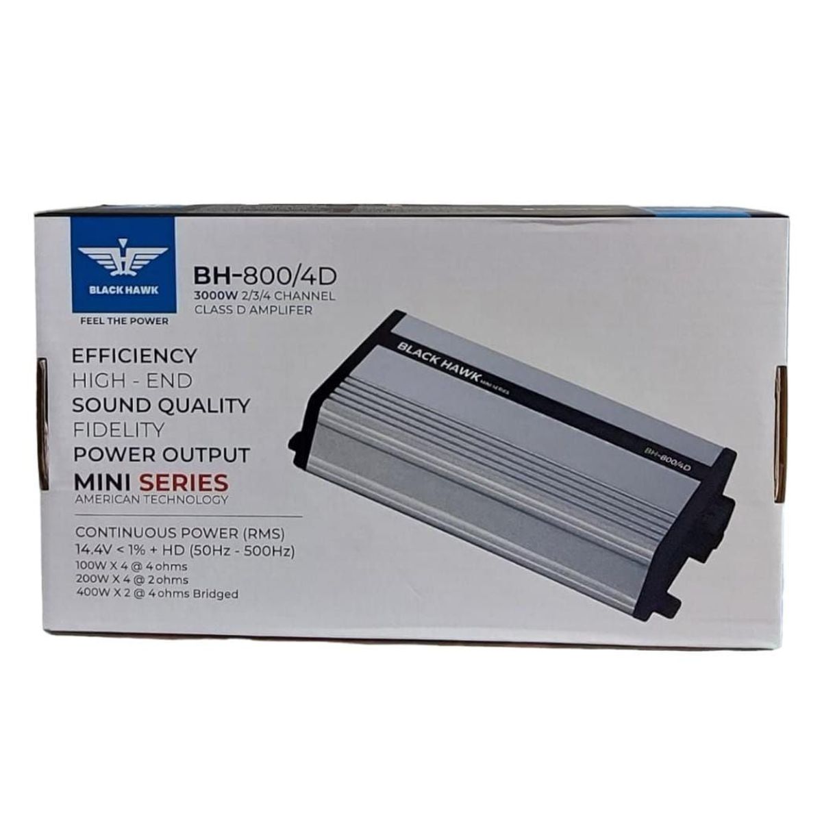 BLACK HAWK - Amplificador Digital 4 Canales Black Hawk 3000W