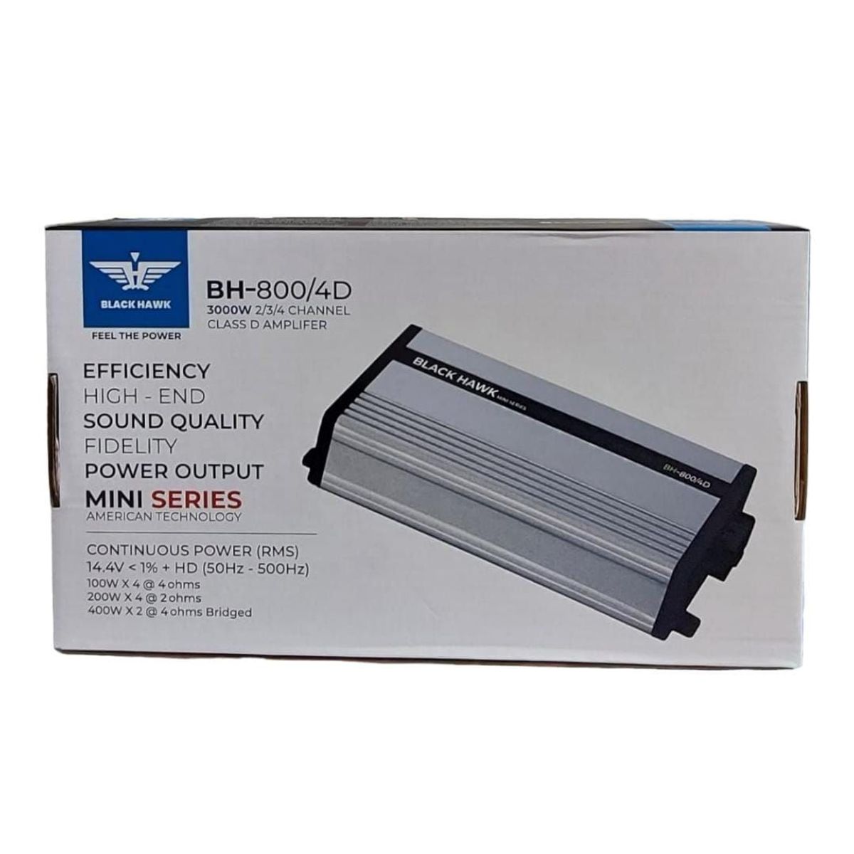 BLACK HAWK - Amplificador Digital 4 Canales Black Hawk 3000W