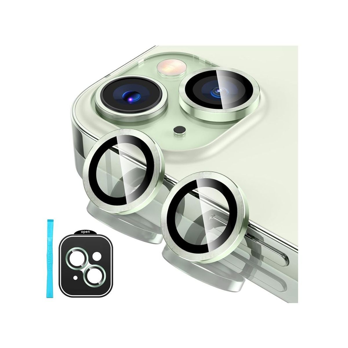 GENERICO - Protector de Lente para IPhone 15 /15 Plus Verde