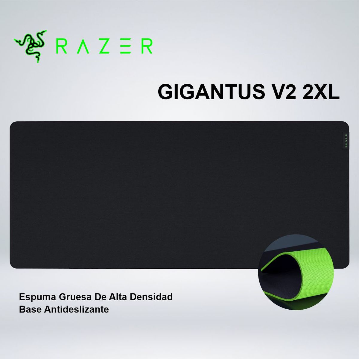 RAZER - MOUSEPAD GAMER RAZER GIGANTUS V2 2XL BASE GOMA TELA TEXTURIZADA