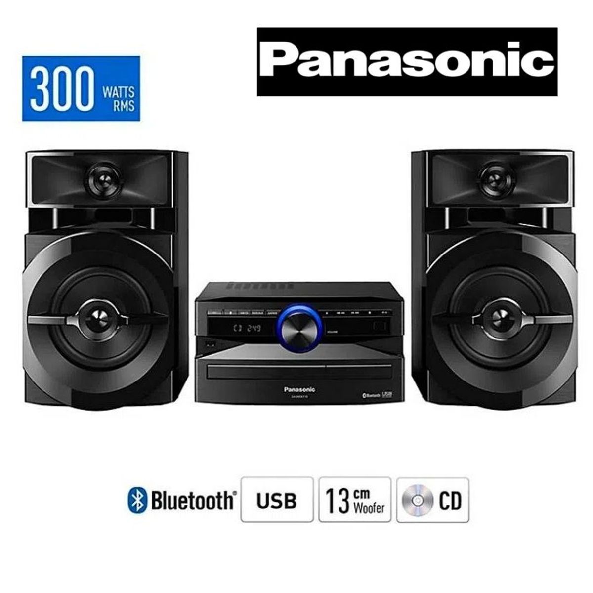 PANASONIC - Minicomponente PANASONIC AKX110 Negro 300 Watts