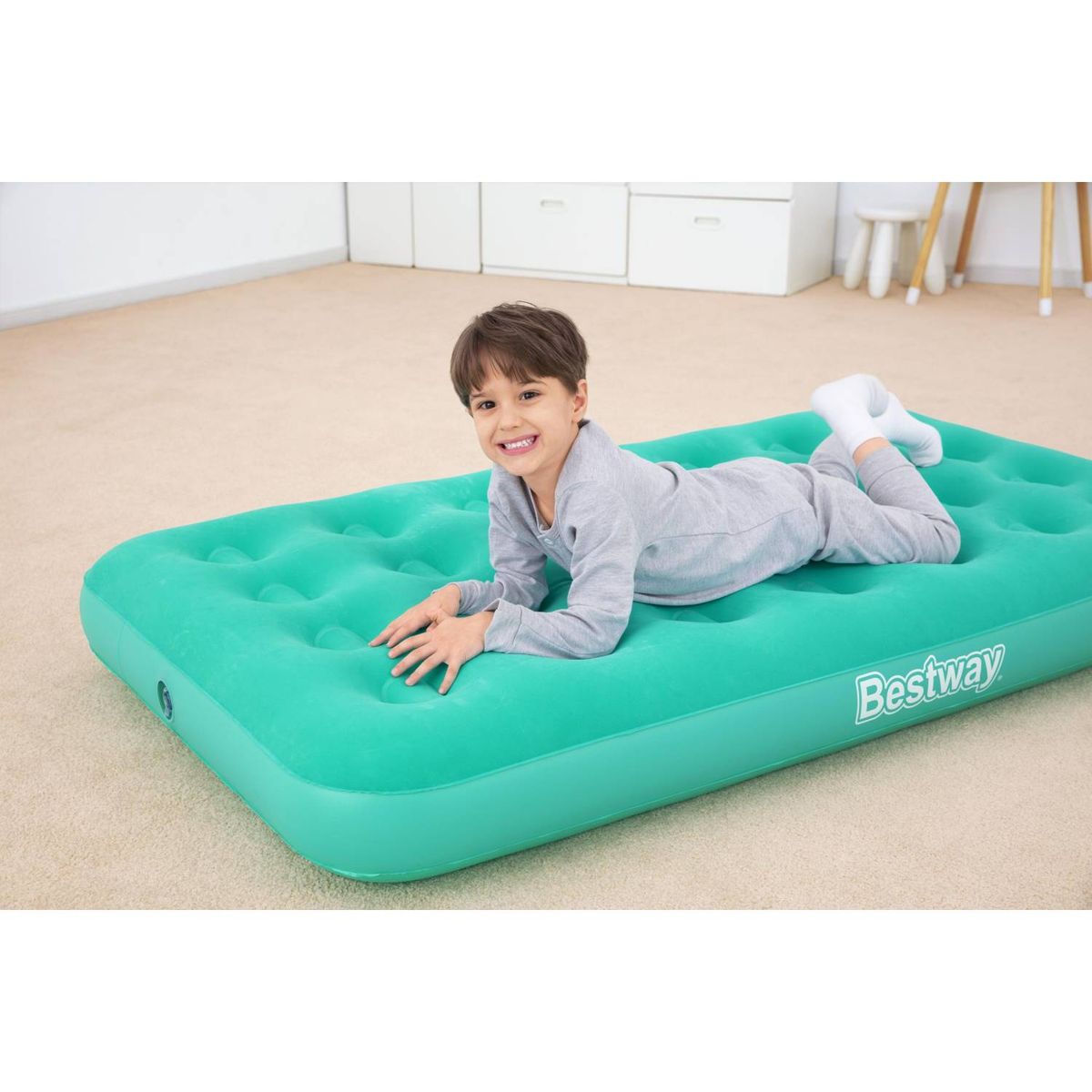 BESTWAY - Colchon Inflable Manual Turquesa - Bestway