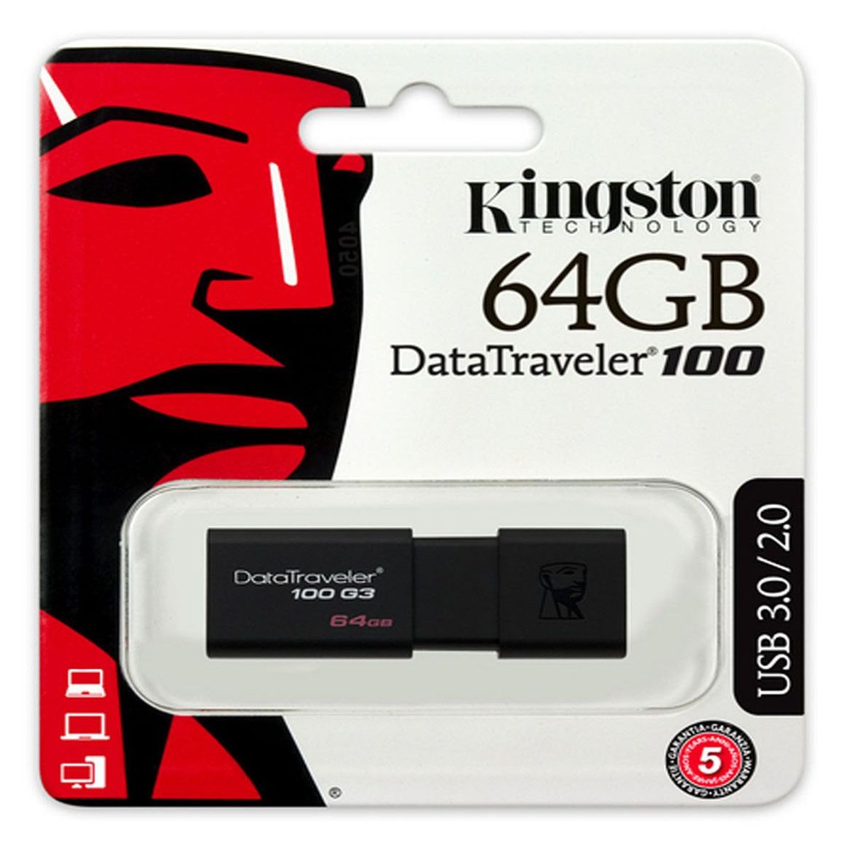 KINGSTON - Memoria USB Kingston DT100G3 64GB