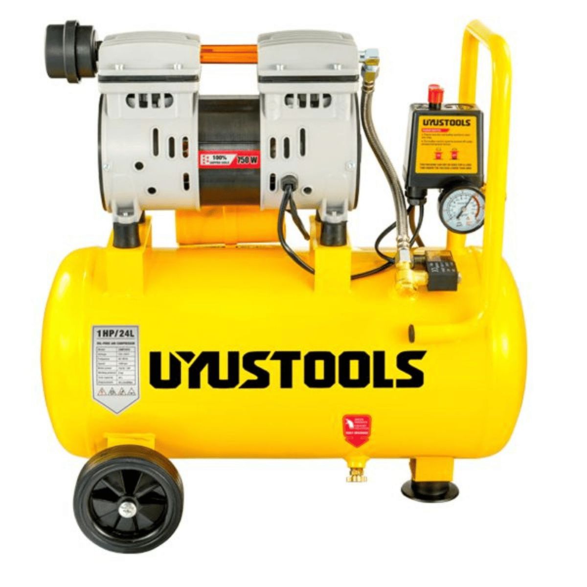 UYUSTOOL - Compresora Silenciosa 24 Litros Uyustools