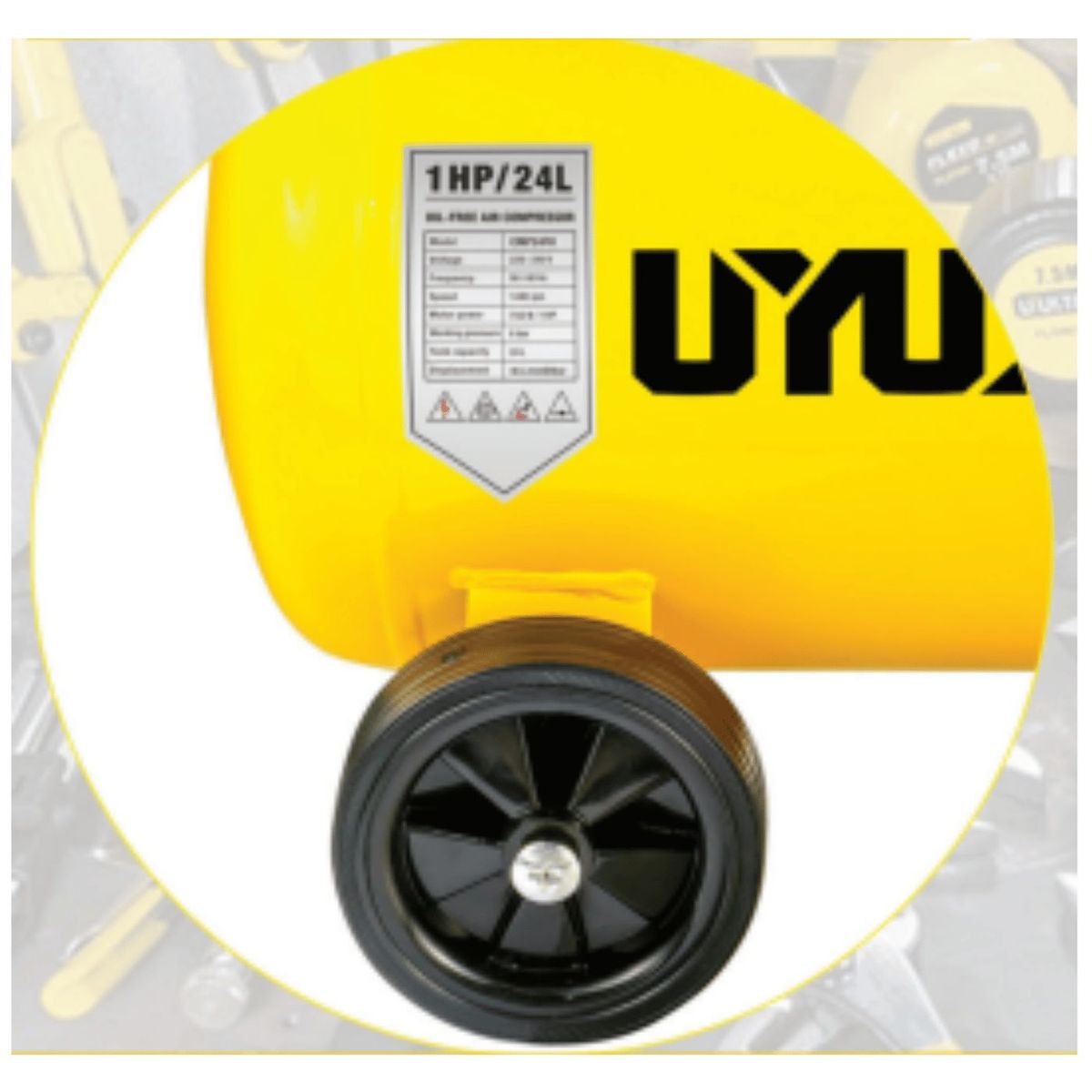 UYUSTOOL - Compresora Silenciosa 24 Litros Uyustools