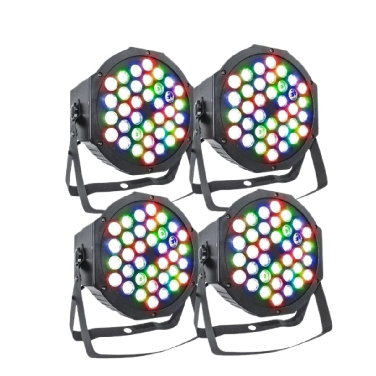 GENERICO - Pack 4 Unidades Tacho Par Led 36x1.5w Luces Led Rgb