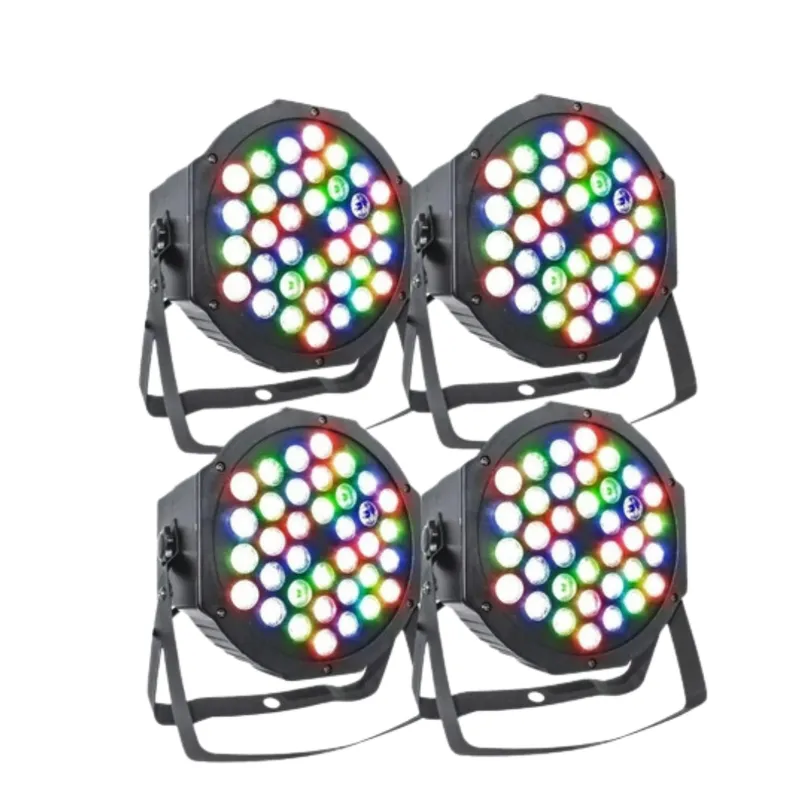GENERICO - Pack 4 Unidades Tacho Par Led 36x1.5w Luces Led Rgb