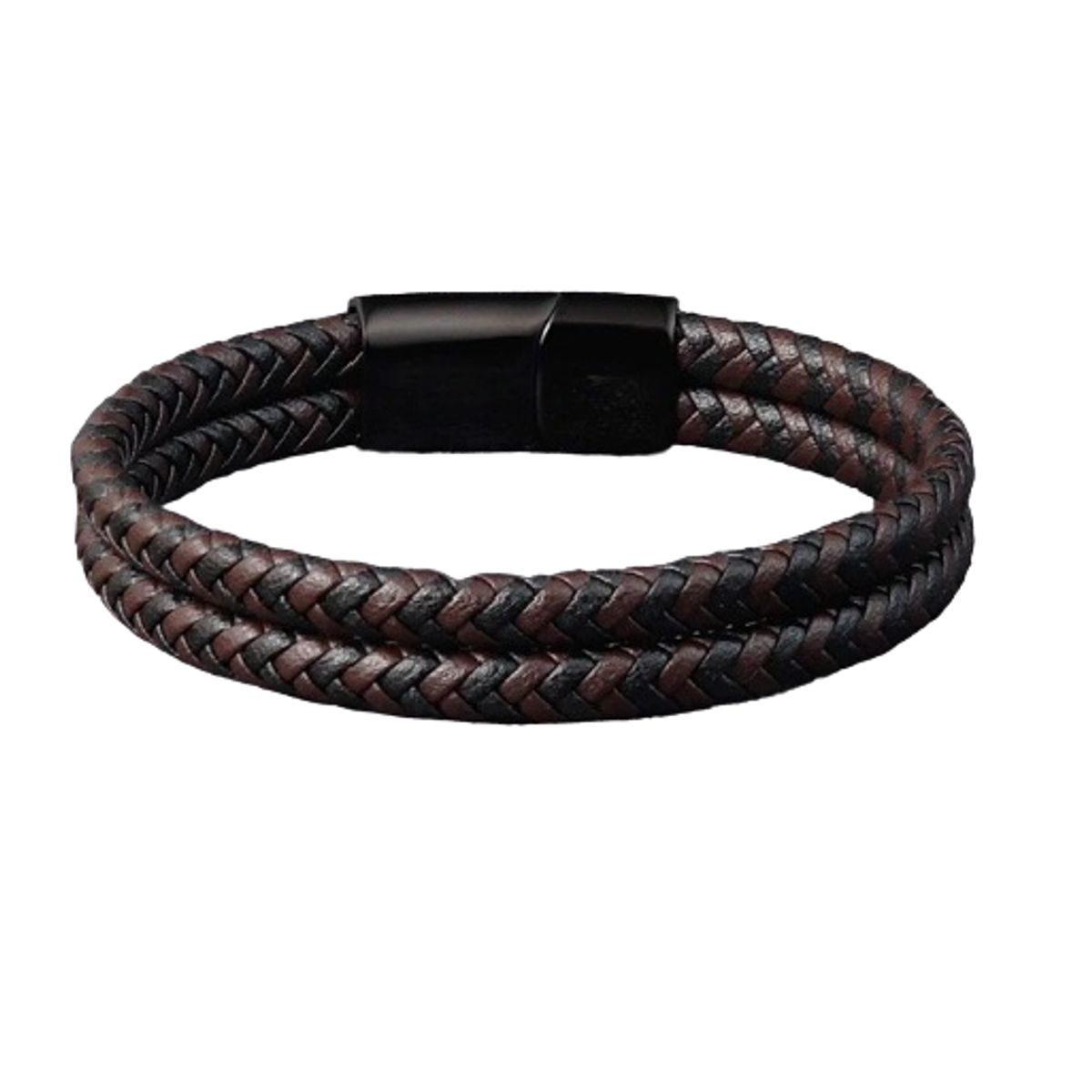 GENERICO - Pulsera brazalete de cuero genuino Red para hombres