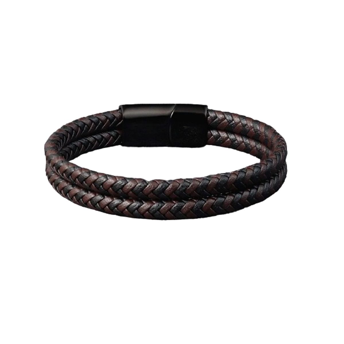 GENERICO - Pulsera brazalete de cuero genuino Red para hombres