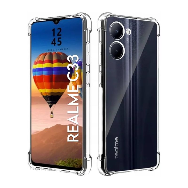 GENERICO - Funda Protector Case REALME C33 - TRANSPARENTE ANTI IMPACTO.