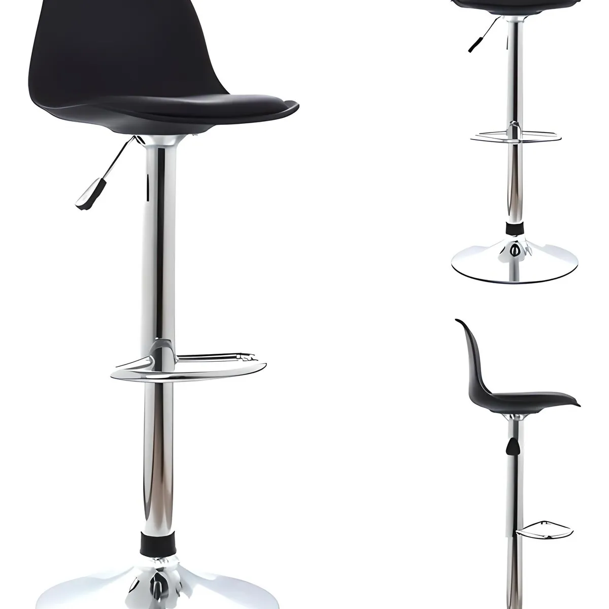 GENERICO - Set x2 Banco Silla Bar Riway Negro