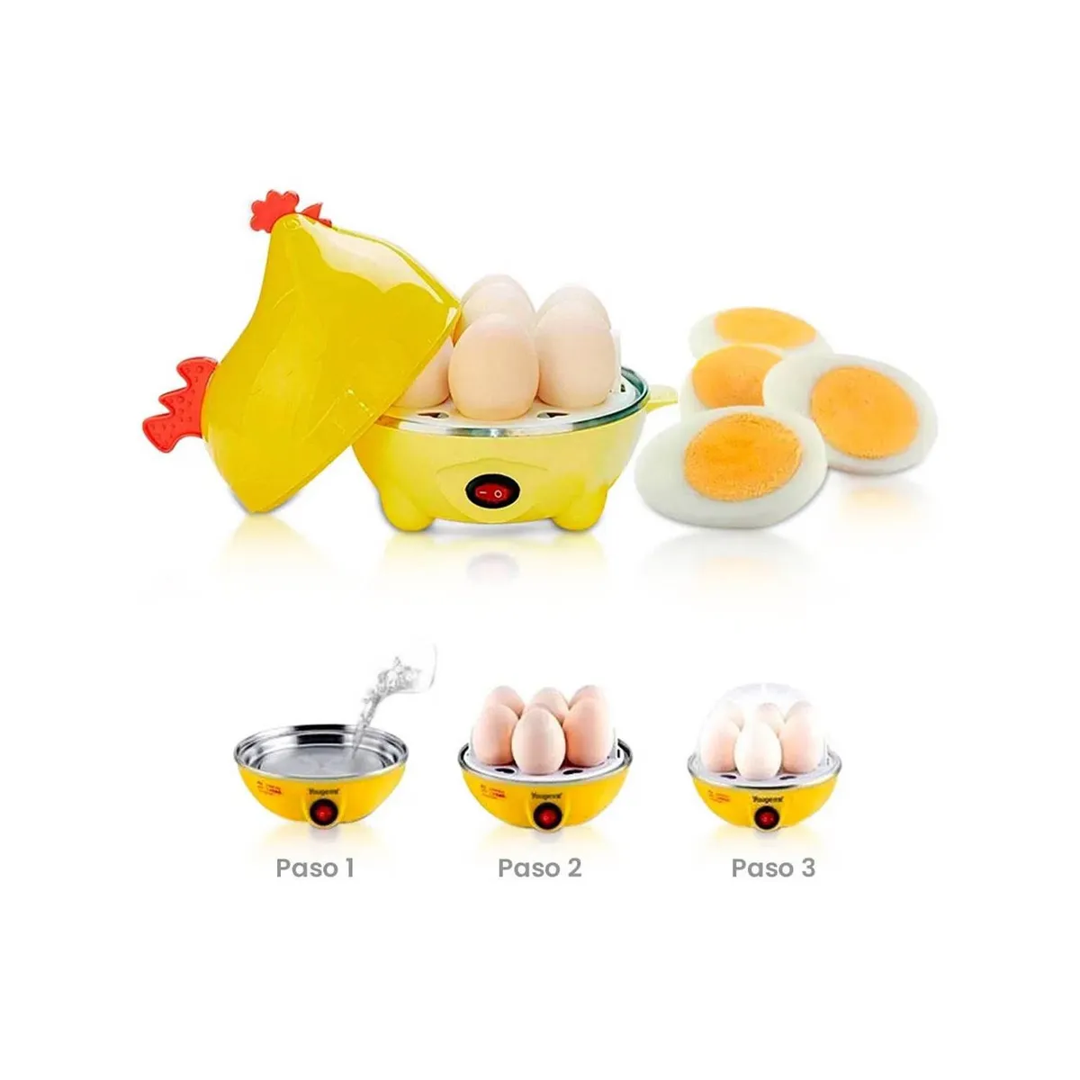 GENERICO - Hervidor de Huevos en Forma de Gallina Amarillo