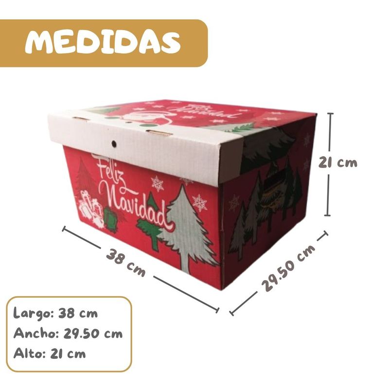GENERICO - CAJA PARA CANASTA NAVIDEÑA X 300 UNID- ESTANDAR PAPA NOEL