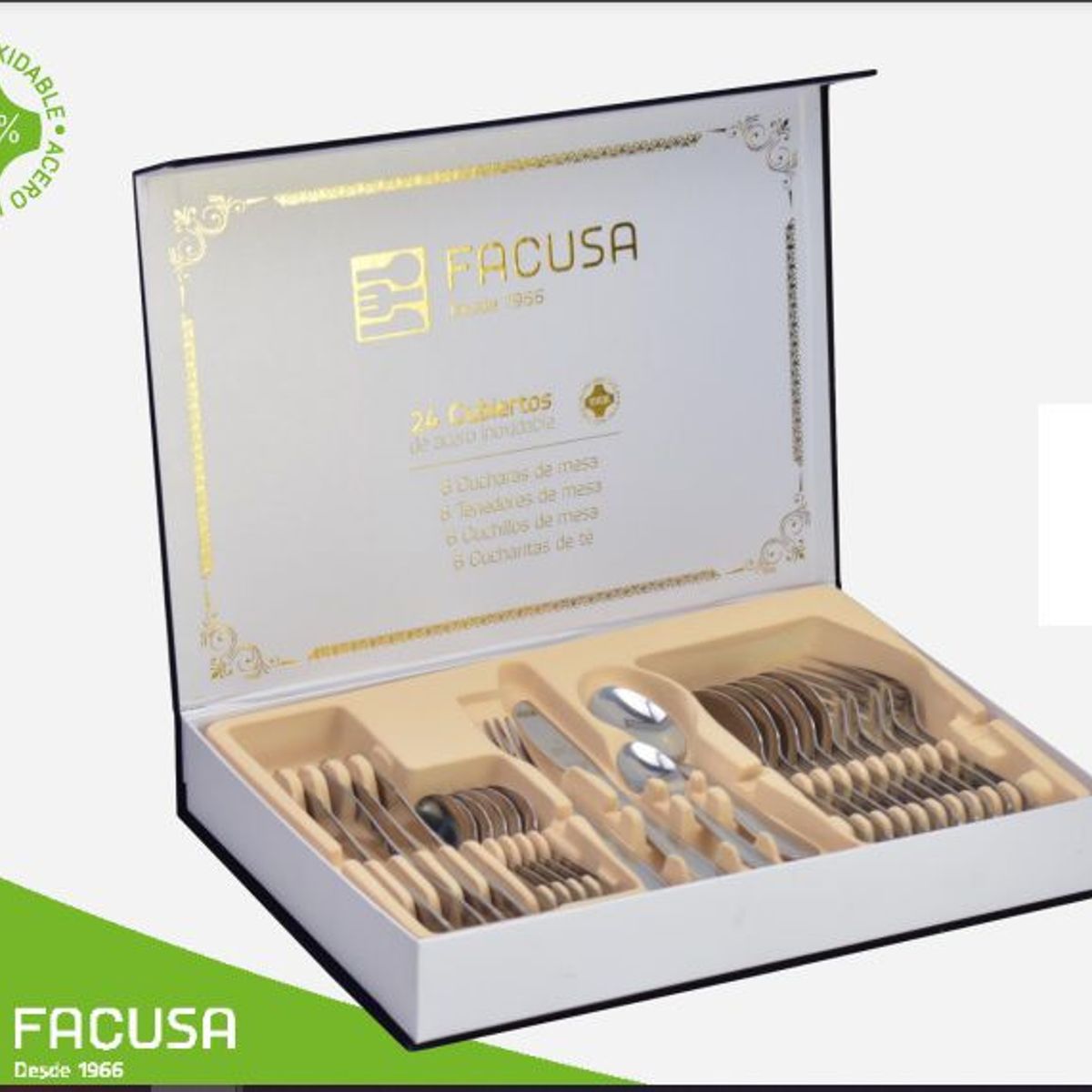 FACUSA - Set de Cubiertos x 24 Mesa Facusa (Estuche Especial)