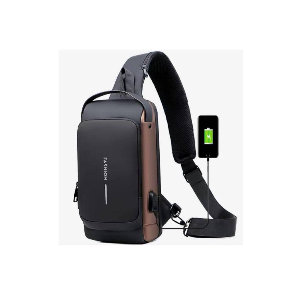 GENERICO - Pechera Morral Hombre Antirrobo Usb Impermeable Bandolera