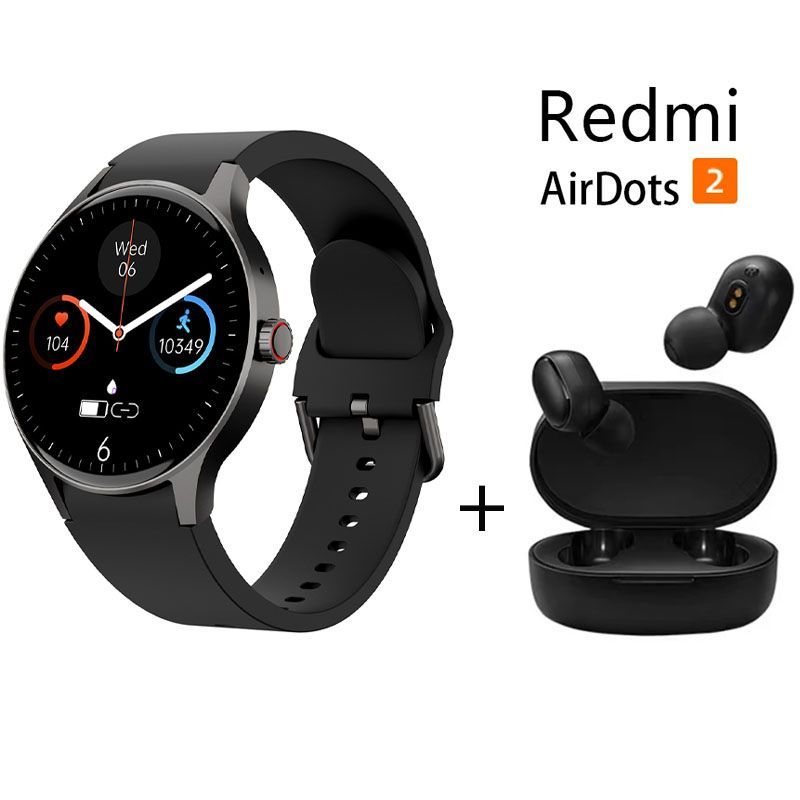 XIAOMI - Reloj Inteligente Deportivo + XIAOMI Redmi AirDots 2 Combo - Negro