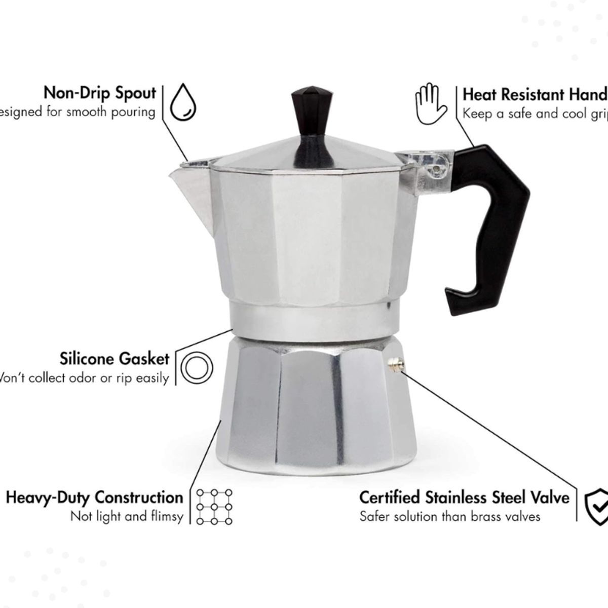 GENERICO - Cafetera moka italiana 3tz