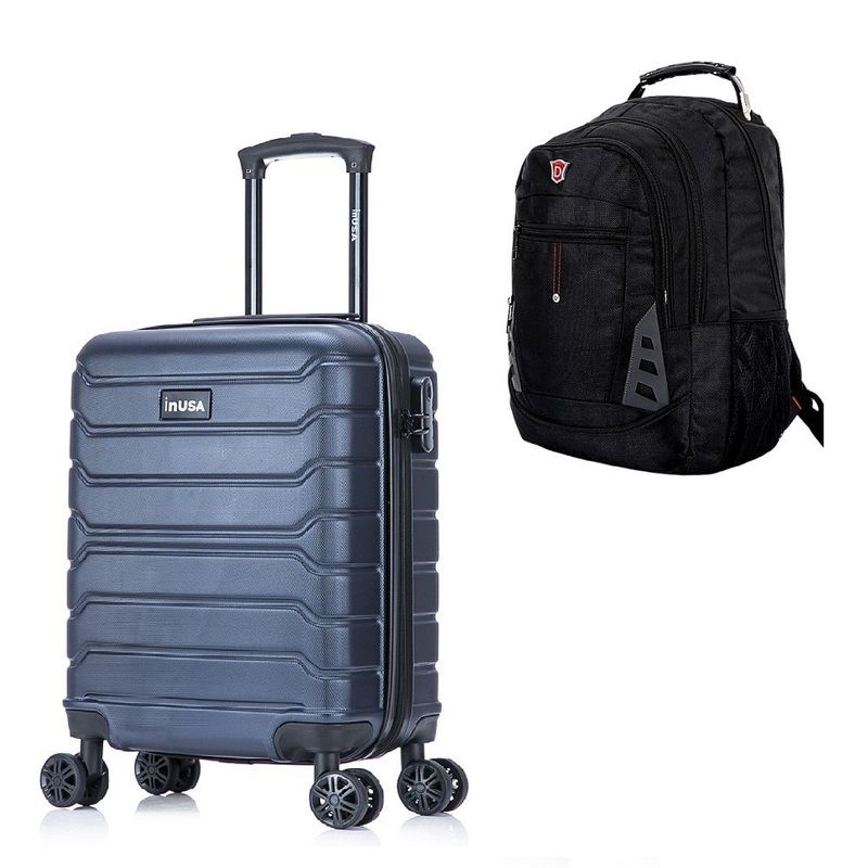 INUSA - Maleta Cabinera Trend Azul y Mochila Portalaptop MO305