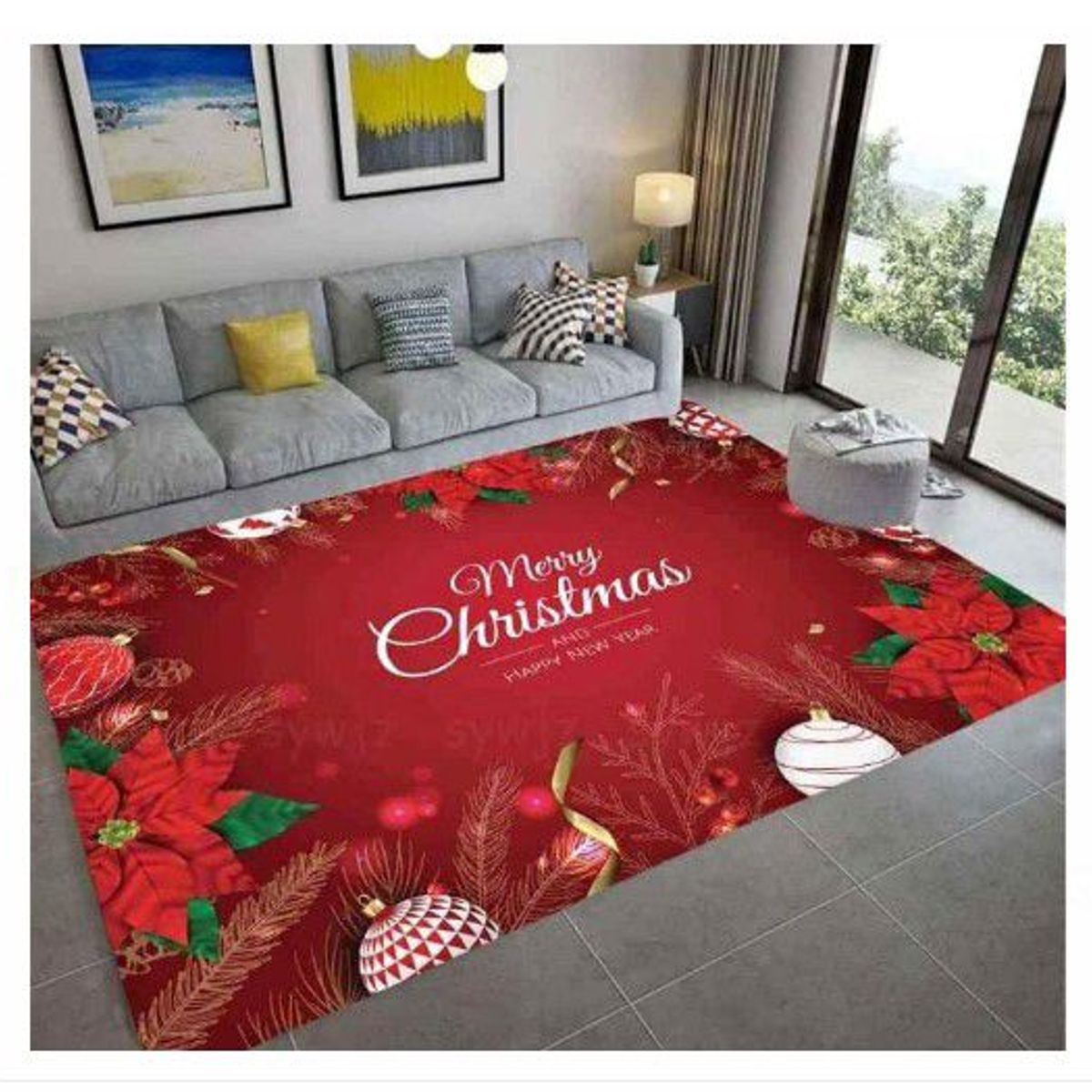 GENERICO - Alfombra Navideña  DECORATIVO GRANDE DE CALIDAD