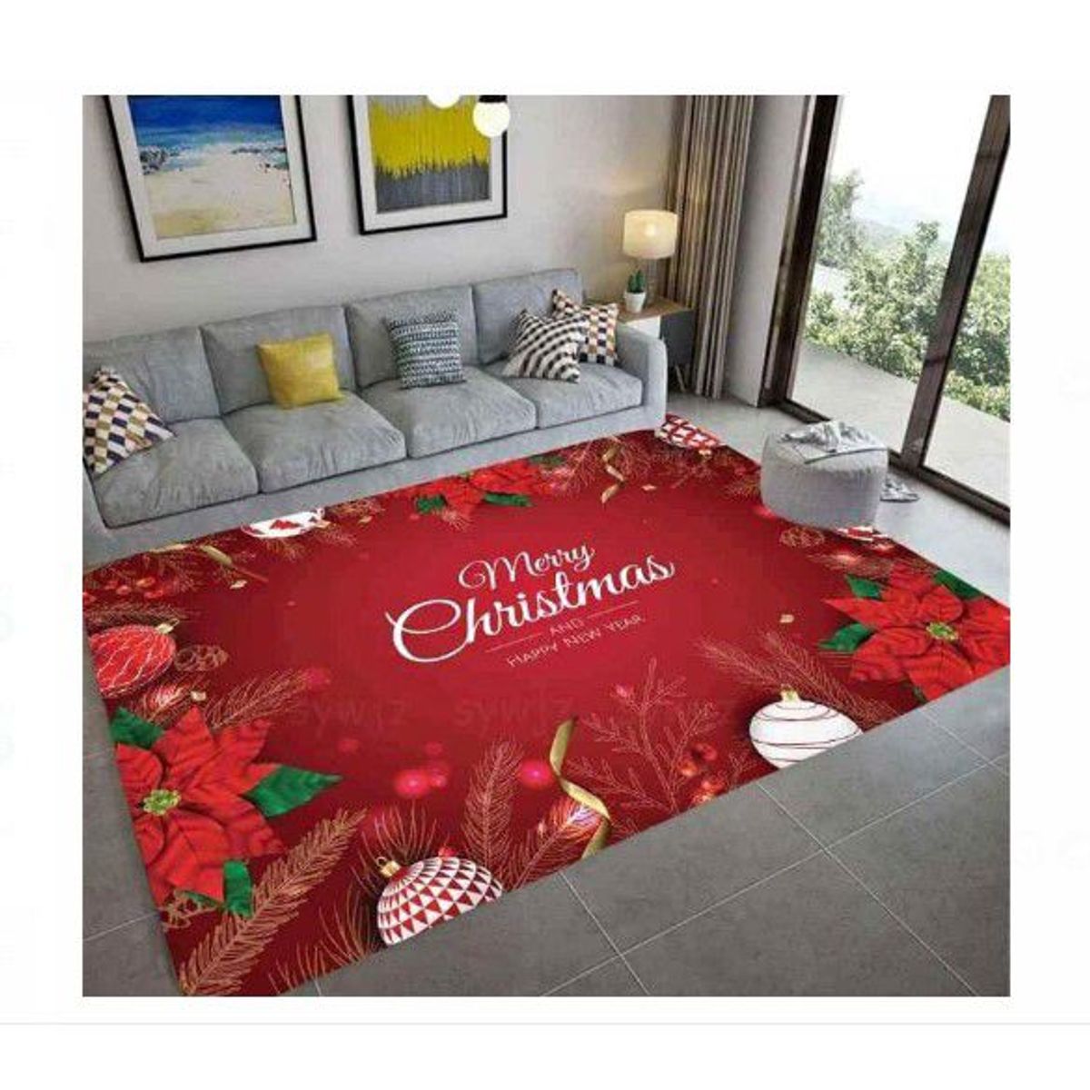 GENERICO - Alfombra Navideña  DECORATIVO GRANDE DE CALIDAD