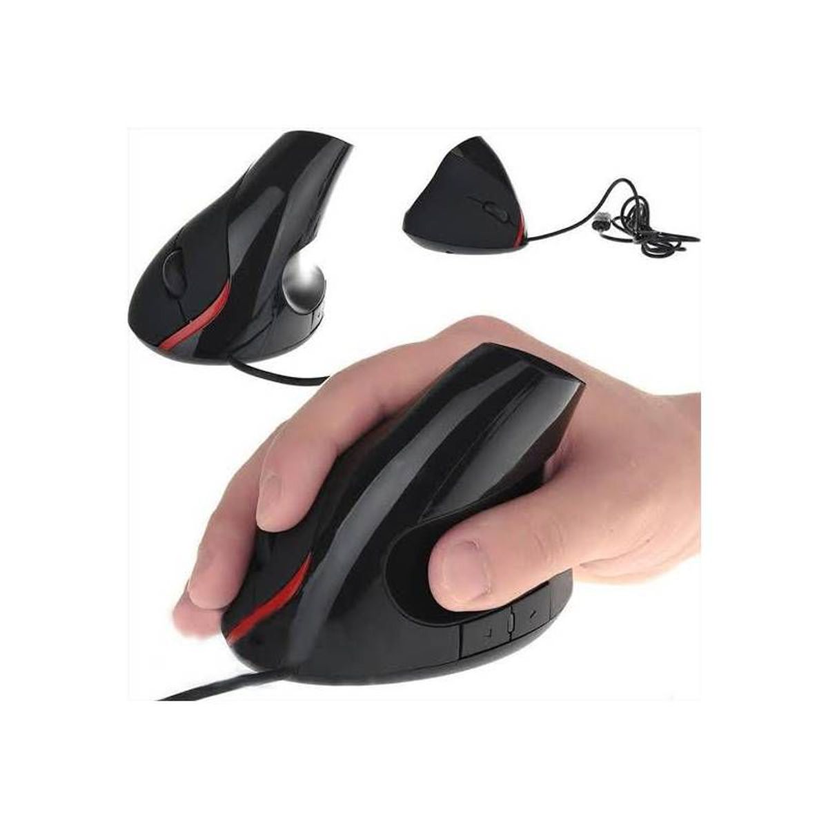 ITELSISTEM - Mouse Vertical Ergonomico cableado tunel carpiano Itelsistem