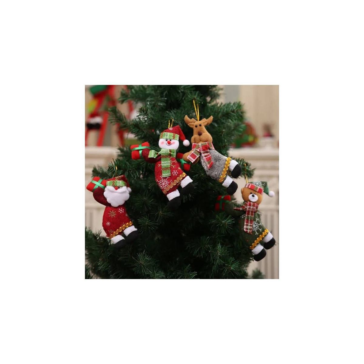 GENERICO - 6 adornos navideños navidad adornos para arbol de navidad