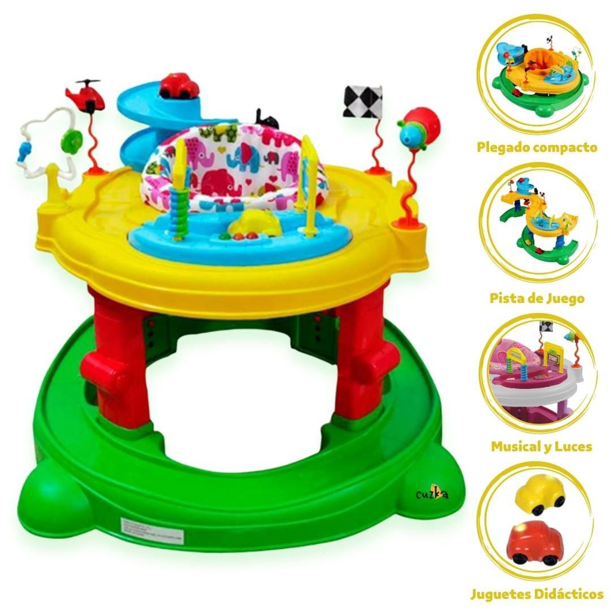 BEAUTIFUL - Andador Saltarín Para Bebé 5 en 1 «CARRUSEL 360°» Green